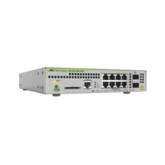 ALLIED TELESIS Switch PoE+ Administrable CentreCOM GS970M, Capa 3 de 8 Puertos 10/100/1000 Mbps + 2 SFP Gigabit, 124 W MOD: AT-GS970M/10PS-R-10