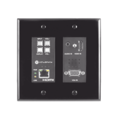 ATLONA (TX ONLY) TWO-INPUT WALL PLATE SWITCHER FOR HDMI AND VGA SOURCES (BLACK) MOD: AT-HDVS-200-TX-WP-BLK