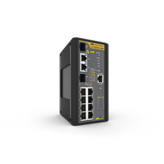 ALLIED TELESIS Switch Industrial PoE+ administrable de 8 Puertos 10/100/1000 Mbps + 2 puertos SFP Combo, 120 W MOD: AT-IS230-10GP-80