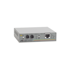 ALLIED TELESIS Convertidor de medios fast ethernet a fibra óptica, conector ST, multi-modo (MMF), hasta 2 km, adaptador de corriente para Norte America, TAA Compliant MOD: AT-MC101XL-90