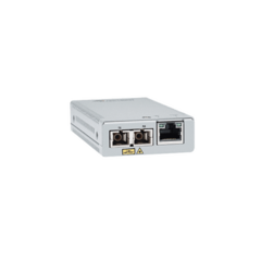 ALLIED TELESIS Convertidor de medios Gigabit Ethernet a fibra óptica, conector SC, multimodo (MMF), distancia de 220 hasta 500 m MOD: AT-MMC2000/SC-90