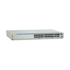 ALLIED TELESIS Switch de Acceso PoE+ Stackeable Capa 3, 24 Puertos 10/100 Mbps + 2 SFP/RJ45 Combo + 2 Puertos Stacking, 370 W MOD: AT-X310-26FP-10