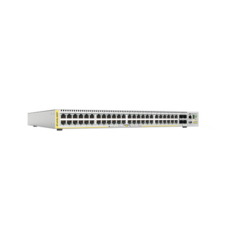 ALLIED TELESIS Switch PoE+ Capa 3, 48 puertos 10/100/1000 Mbps + 4 puertos SFP+ 10 G, 185 W, fuente de alimentación simple MOD: AT-X510L-52GP-10