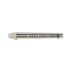 ALLIED TELESIS Switch Capa 3, 48 puertos 10/100/1000 Mbps + 4 puertos SFP+ 10 G, fuente de alimentación simple MOD: AT-X510L-52GT-10