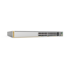 ALLIED TELESIS Switch Inteligente Empresarial para Distribución, PoE+, Stackable, Capa 3, 24 puertos Gbps + 4 puertos SFP+ 10 G, 740 W, Doble fuente PSU, Serie x530L AT-X530L-28GPX-10