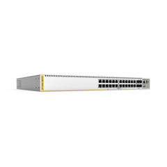 ALLIED TELESIS Switch inteligente de distribución o core, Stackeable, Capa 3, 24 x 1000 Mbps + 4 x SFP+ 10 G, Doble fuente de alimentación redundante MOD: AT-X530L-28GTX-10