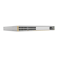 ALLIED TELESIS Switch PoE+ Stackeable Capa 3, 24 puertos 10/100/1000 Mbps + 4 puertos SFP+ 10 G y dos bahías hotswap PSU MOD: AT-X930-28GPX-B91