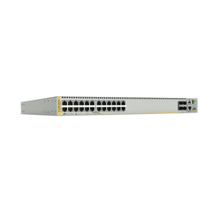 ALLIED TELESIS Switch Stackeable Capa 3, 24 puertos 10/100/1000 Mbps + 4 puertos SFP+ 10 G y dos bahías hotswap PSU, Versión Federal MOD: AT-X930-28GTX-901