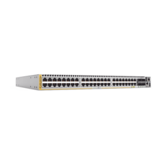 ALLIED TELESIS Switch multigigabit de capa 3 apilable 48 puertos RJ45 1G/2.5G/5G/10G, 4 puertos QSFP+/QSFP28 40G/100G MOD: AT-X950-52XTQM-B01