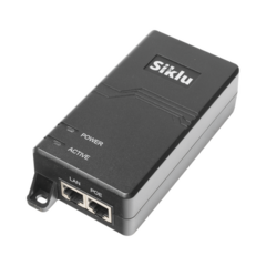 Siklu Inyector PoE Pasivo, 1 Gbps, 60 W, 55 Vcc, 100-240 Vca, Cable CA MOD: AX-IN-60W-AC-POE-US