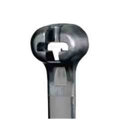PANDUIT Cincho de Nylon 6.6 Dome-Top®, Con Lengüeta de Bloqueo de Acero Inoxidable, 305 mm largo x 4.7mm ancho, Color Negro, Exterior Resistente a Rayos UV, Paquete de 1000pz BT3S-M0
