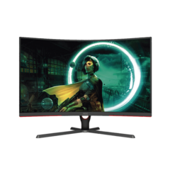 AOC Monitor Curvo 32" WIDESCREEN GAMING W-LED VA, Resolución 1920x1080p 165Hz, con Entradas de Video HDMI / DISPLAYPORT, Bisel Ultra Delgado, Soporta VESA C32G3E