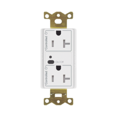 LUTRON ELECTRONICS Receptáculo inalámbrico Lutron VIVE / 20 A, control inteligente en los 2 conectores. MOD: CAR2S-20-DTR-WH