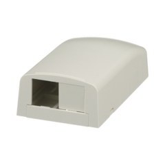 PANDUIT Caja de Montaje en Superficie, Para 2 Módulos Mini-Com, Color Blanco Mate MOD: CBX2IW-AY