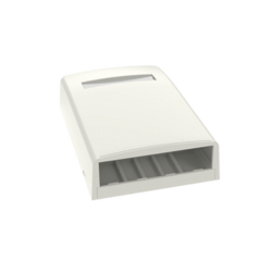 PANDUIT Caja de Montaje en Superficie, Para 4 Módulos Mini-Com, Color Blanco Mate MOD: CBX4IW-AY