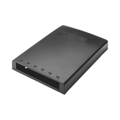 PANDUIT Caja de Montaje en Superficie, Con Accesorio para Resguardo de Fibra Óptica, Para 6 Módulos Mini-Com, Color Negro MOD: CBXF6BL-AY