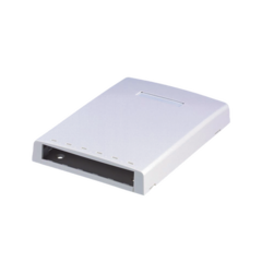 PANDUIT Caja de Montaje en Superficie, Con Accesorio para Resguardo de Fibra Óptica, Para 6 Módulos Mini-Com, Color Blanco MOD: CBXF6WH-AY