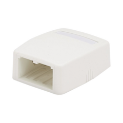 PANDUIT Caja de Montaje en Superficie, Para 2 Módulos Mini-Com, Color Blanco Mate MOD: CBXQ2IW-A