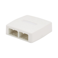 PANDUIT Caja de Montaje en Superficie, Para 4 Módulos Mini-Com, Color Blanco Mate MOD: CBXQ4IW-A