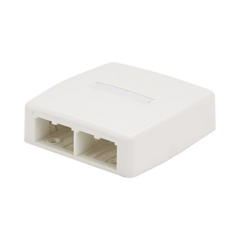 PANDUIT Caja de Montaje en Superficie, Para 4 Módulos Mini-Com, Color Blanco MOD: CBXQ4WH-A
