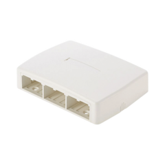 PANDUIT Caja de Montaje en Superficie, Para 6 Módulos Mini-Com, Color Blanco Mate MOD: CBXQ6IW-A