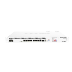 MIKROTIK CoreCloud Router Mikrotik, CPU 36 Núcleos, 8 puertos Gigabit, 2 puertos SFP+ MOD: CCR1036-8G-2S+