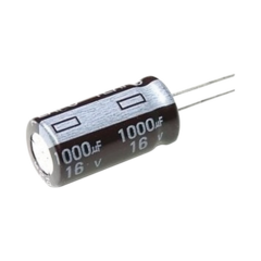 SYSCOM Capacitor Electrolítico de Aluminio, Radial de 1000 µFd, 16 Vcc, 105 °C, 10 x 15 mm. MOD: CE1000/16V
