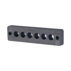 PANDUIT Pasacables de 6 Orificios en Línea 4.41" X 0.67" IP65, para Cables Terminados, Color Negro CEST2-A6