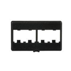 PANDUIT Placa de Mobiliario Modular Estándar, Salidas Para 4 Puertos Mini-Com, Color Negro CFFP4BL