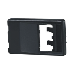 PANDUIT Placa de Mobiliario Modular Estándar, Salidas Para 2 Puertos Mini-Com Angulados, Color Negro MOD: CFFPA2BL