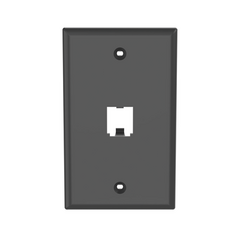 PANDUIT Placa de Pared Vertical Clásica, Salida Para 1 Puerto Mini-Com, Color Negro MOD: CFP1BL