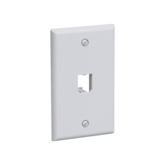 PANDUIT Placa de Pared Vertical Clásica, Salida Para 1 Puerto Mini-Com, Color Blanco MOD: CFP1WH