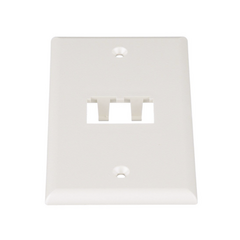 PANDUIT Placa de Pared Vertical Clásica, Salida Para 2 Puertos Mini-Com, Color Blanco Mate MOD: CFP2IW