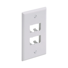 PANDUIT Placa de Pared Vertical Clásica, Salida Para 4 Puertos Mini-Com, Color Blanco MOD: CFP4WH