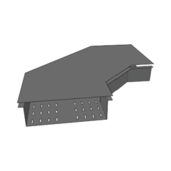 CHAROFIL Tapa Curva horizontal para fondo perforado de 4" Perfil Z MOD: CH-TC90FPZ4A