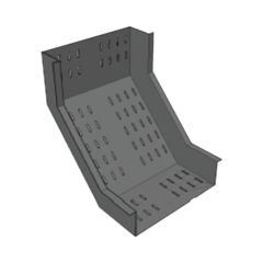 CHAROFIL Curva vertical interior para fondo perforado de 4 x 4" Perfil Z MOD: CHVIFPZ4X4AK