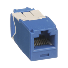 PANDUIT Conector Jack RJ45 Estilo TG, Mini-Com, Categoría 6A, de 8 posiciones y 8 cables, Color Azul MOD: CJ6X88TGBU