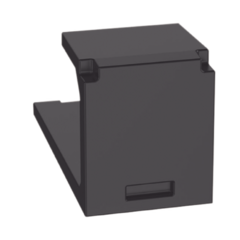 PANDUIT Módulo de tapa ciega (Inserto Ciego), Mini-Com, Color Negro, 1 Pieza CMBBL-X