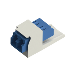 PANDUIT Módulo Acoplador LC Duplex, para Fibra Óptica Monomodo OS1/OS2, Tipo Mini-Com, Color Blanco Mate CMDSLCZIW