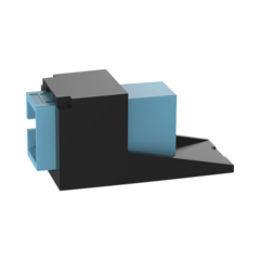 PANDUIT Módulo Acoplador SC Simplex, para Fibra Óptica Multimodo OM3/OM4, Tipo Mini-Com, Color Aqua MOD: CMSAQSCZBL