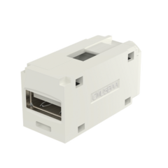 PANDUIT Módulo Acoplador USB 2.0, Hembra a Hembra, Tipo Mini-Com, Color Blanco Mate CMUSBAAIW