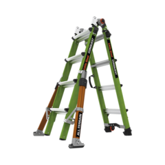 Little Giant Ladder Systems Escalera Multi-Posiciones de 6.7 m (22') para Suelos Inclinados o con Desniveles. CONQUEST2.0