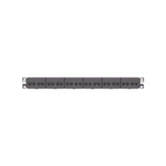 PANDUIT Panel de Parcheo con 24 Acopladores Mini-Com, Plano, Categoría 5e, de 1 UR, Color Negro MOD: CP245E88BLY