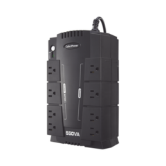 CYBERPOWER UPS de 550 VA/330 W, Topología Standby, Entrada 120 Vca NEMA 5-15P, Tipo Gabinete Compacto, Con 8 Tomas NEMA 5-15R MOD: CP550SLG