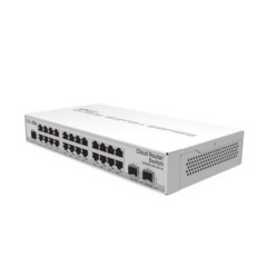MIKROTIK Switch Sistema Operativo Dual 24 Puertos Gigabit Ethernet y 2 Puertos SFP+, Para Escritorio MOD: CRS326-24G-2S+IN