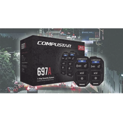COMPUSTAR Alarma Vehicular Profesional de 1 vía con modulo CM2500 compatible con GPS X1-MAX LTE para App MOD: CS697A