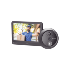 EZVIZ Videoportero Con Mirilla y Pantalla Wi-Fi de Batería Recargable / Para Instalarse en Puerta / Cámara 1080P / Sensor PIR / Detección de Movimiento / Audio de Dos Vías / Uso en Interior CS-HP4