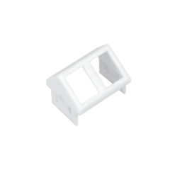 SIEMON Adaptador para Placa de Pared CT, de dos salidas, Angulado, color blanco MOD: CTE-MXA-02-02