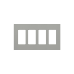 LUTRON ELECTRONICS PLACA DE PARED COLOR GRIS, 4 ESPACIOS MOD: CW4-GR