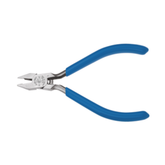 KLEIN TOOLS Pinzas de Corte Diagonal de 10.8 cm (4"), con Cortador de Cable Cinta de Níquel para uso Electrónico D230-4C